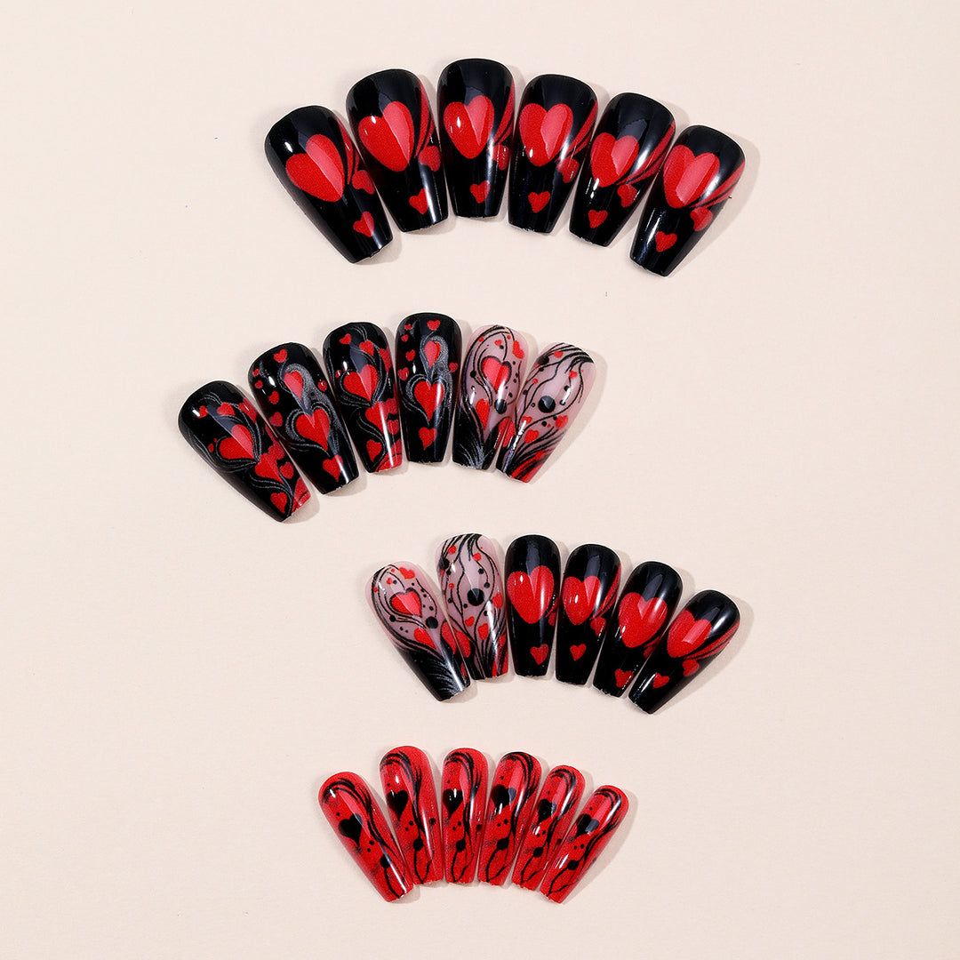 Artistic Heart-Themed Nail Art Set Kalsten