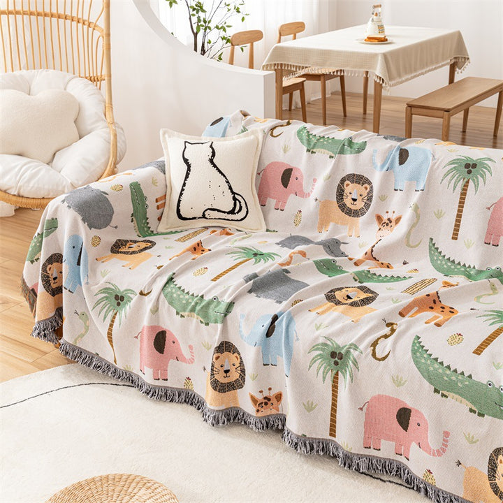 Animal-Themed Decorative Throw Blanket