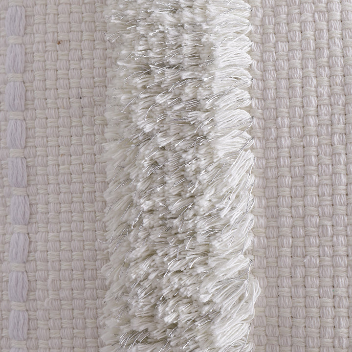 Structured living room carpet with 3D tufting and geometric diamond relief