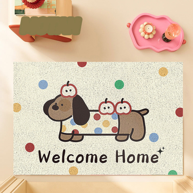 Playful Dog-Themed Welcome Mat
