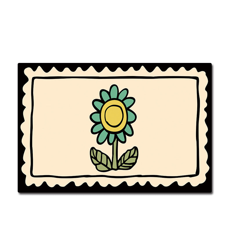 Decorative Floral Print Bath Mat Kalsten