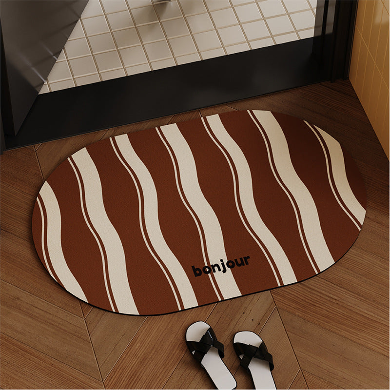 Oval Decorative Entry Mat for Home Entryway