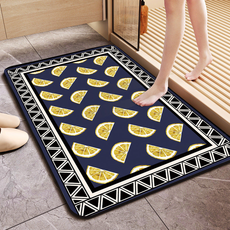Textured Geometric Bath Mat Kalsten