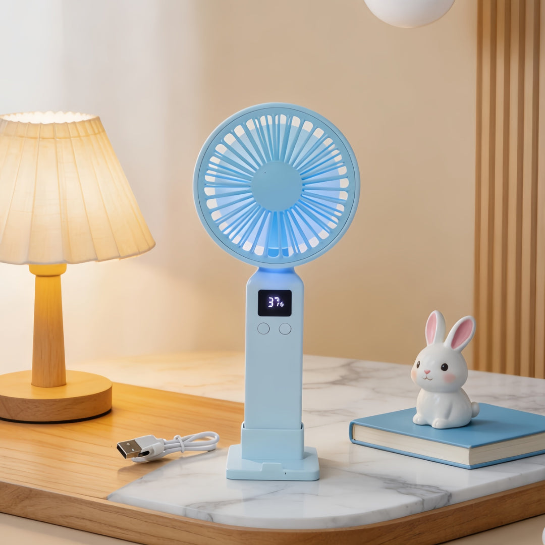 Women Portable Mini Fan with Digital Control Kalsten