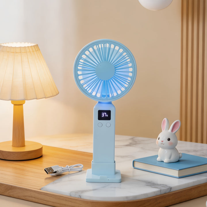 Women Portable Mini Fan with Digital Control Kalsten