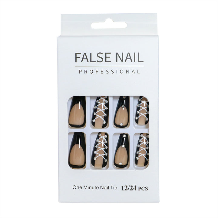 Decorative Press-On Nail Set with 3D Accents Kalsten