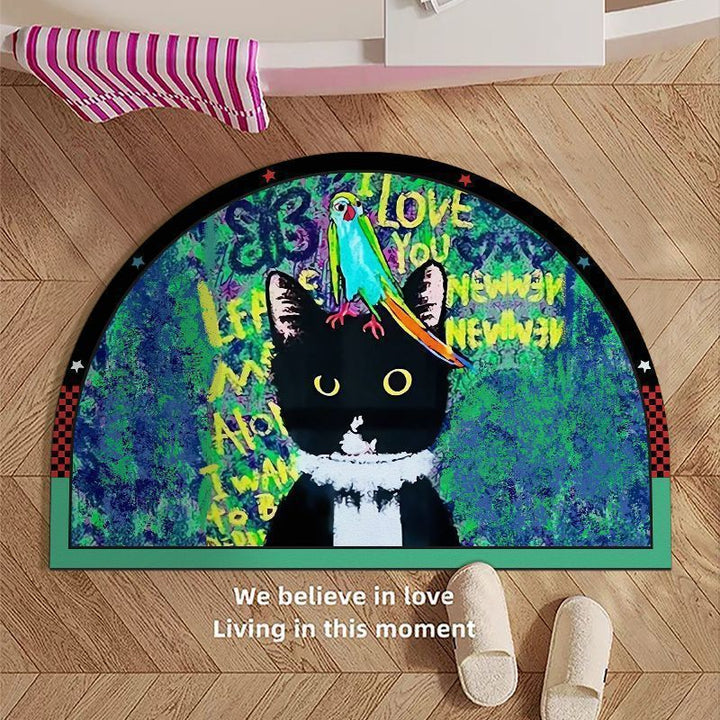 Cat-Themed Bath Mat Kalsten