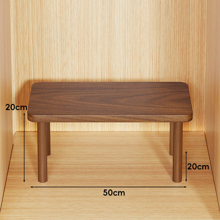 Adjustable Multi-Height Wooden Monitor Riser and Desktop Shelf