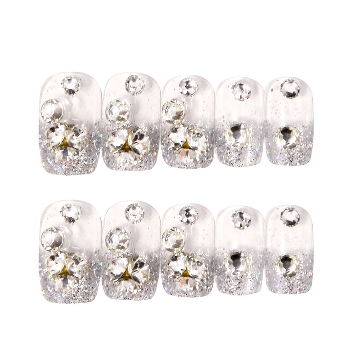 Rhinestone-Encrusted Press-On Nail Art Kit Kalsten