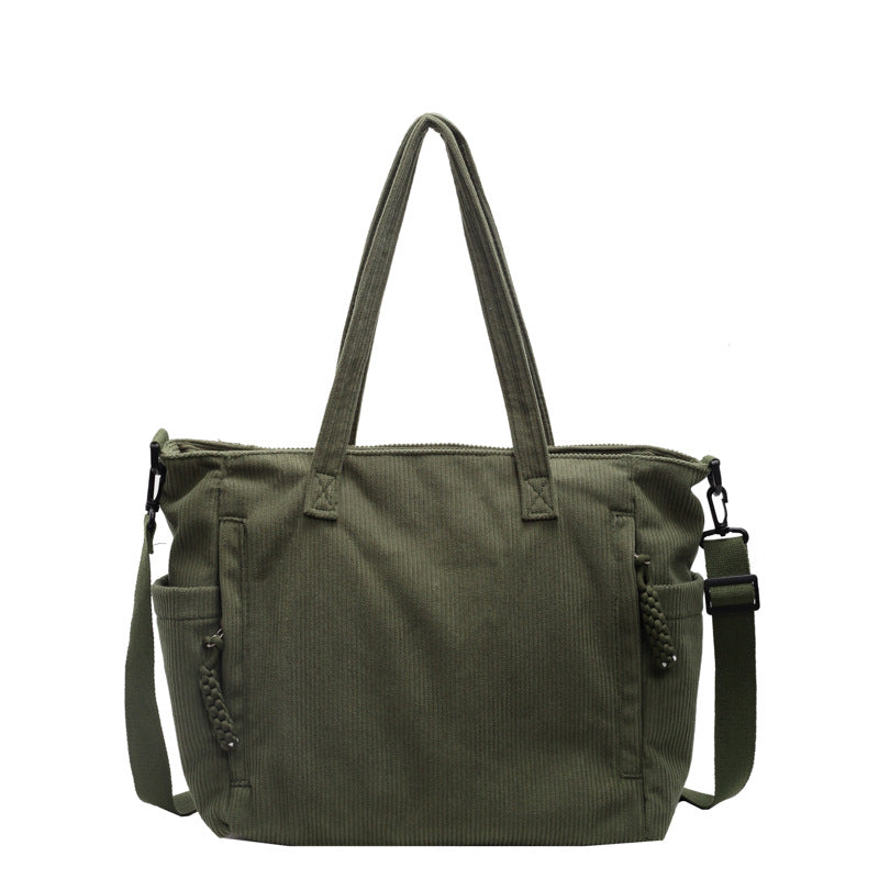 Multi-Pocket Canvas Tote Bag Kalsten