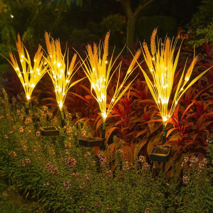 LED Illuminated Realistic Wheat Grass Garden Stake Lights Decorative Landscape Clusters Kalsten