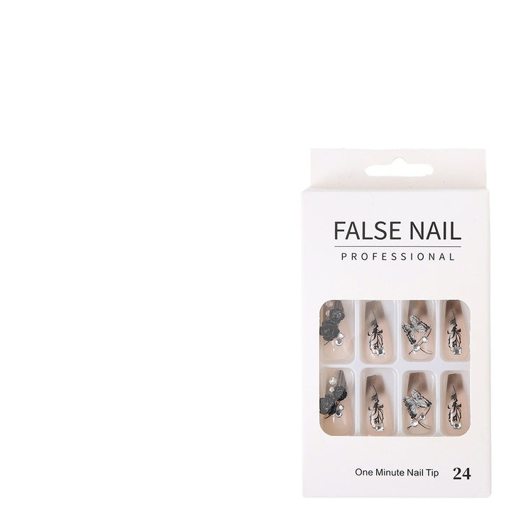 Decorative Press-On Nail Set with 3D Accents Kalsten