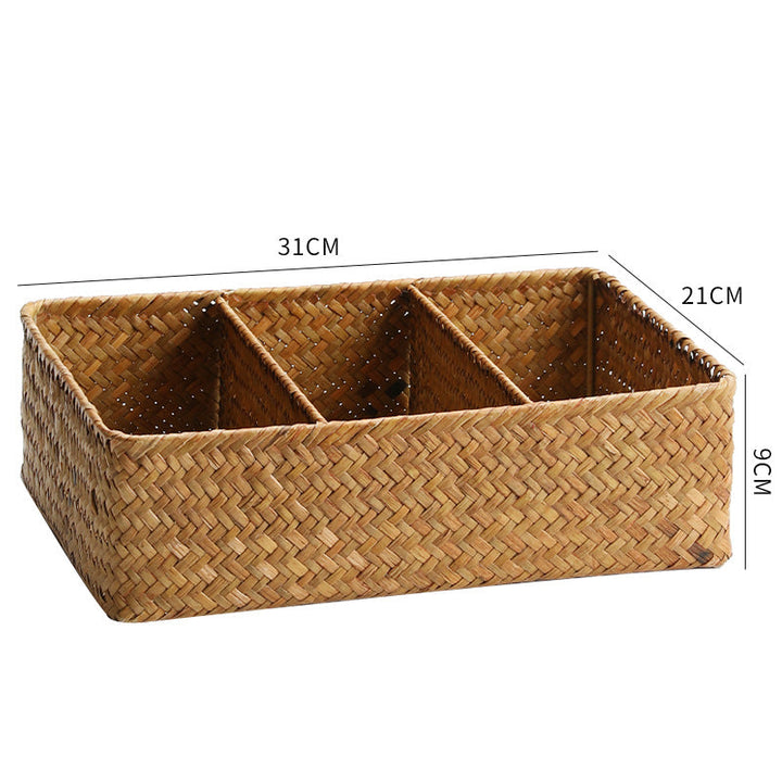 Woven Multi-Compartment Storage Basket Kalsten