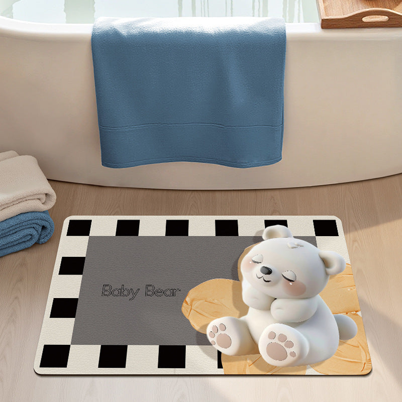 Mermaid-Themed Memory Foam Bath Mat Kalsten