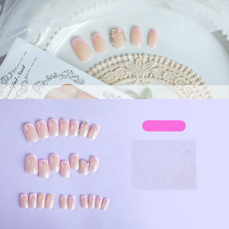 Artificial nails with romantic pink tips Kalsten