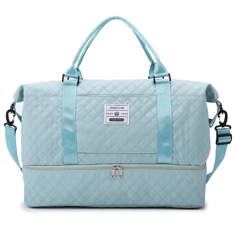 Multi-Pocket Quilted Duffle Bag