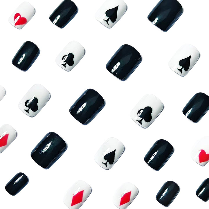 Artificial nails with playing card design Kalsten