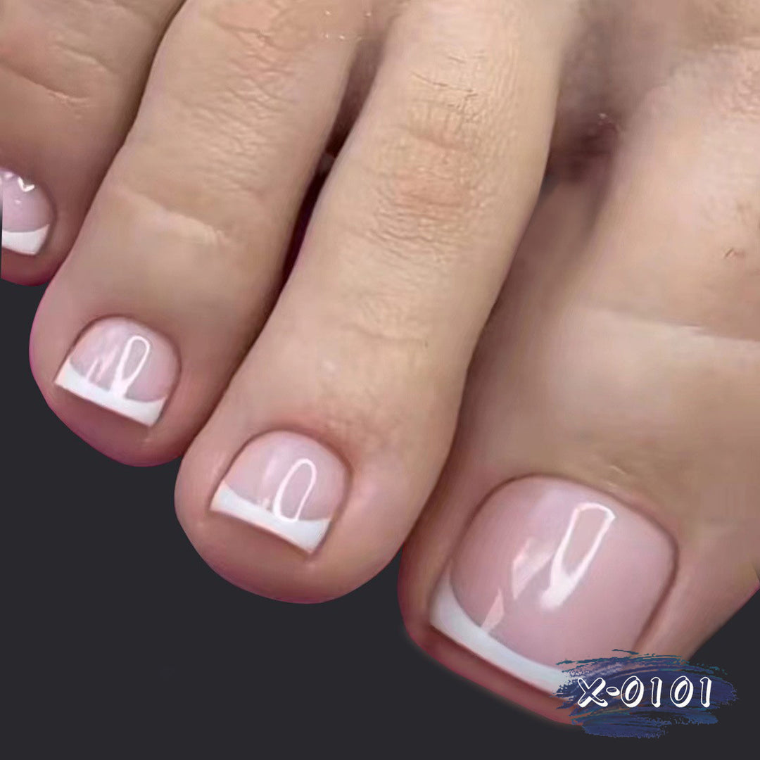 Elegant French Tip Pedicure