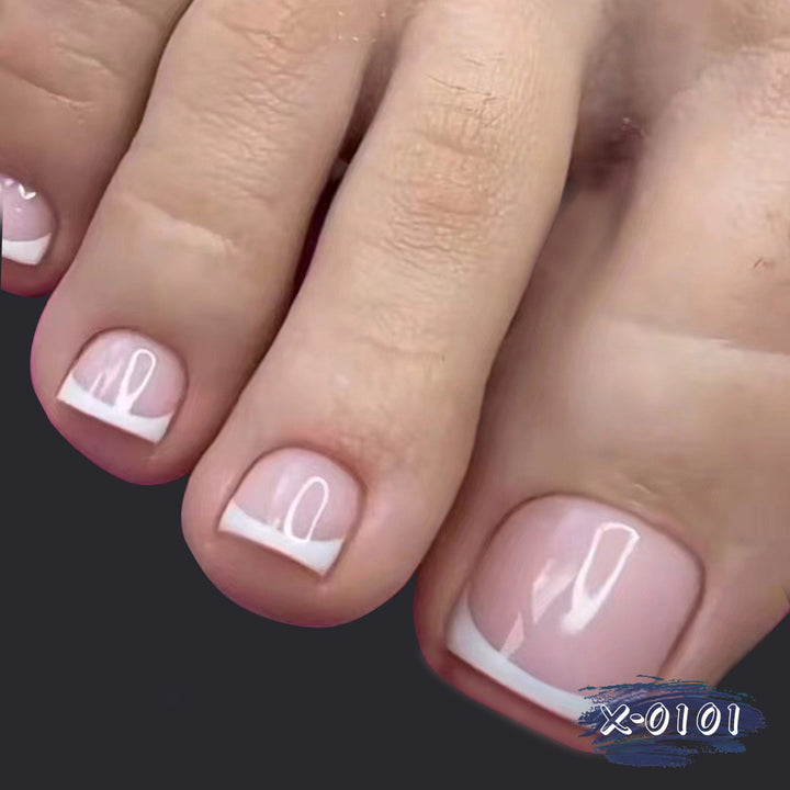 Elegant French Tip Pedicure