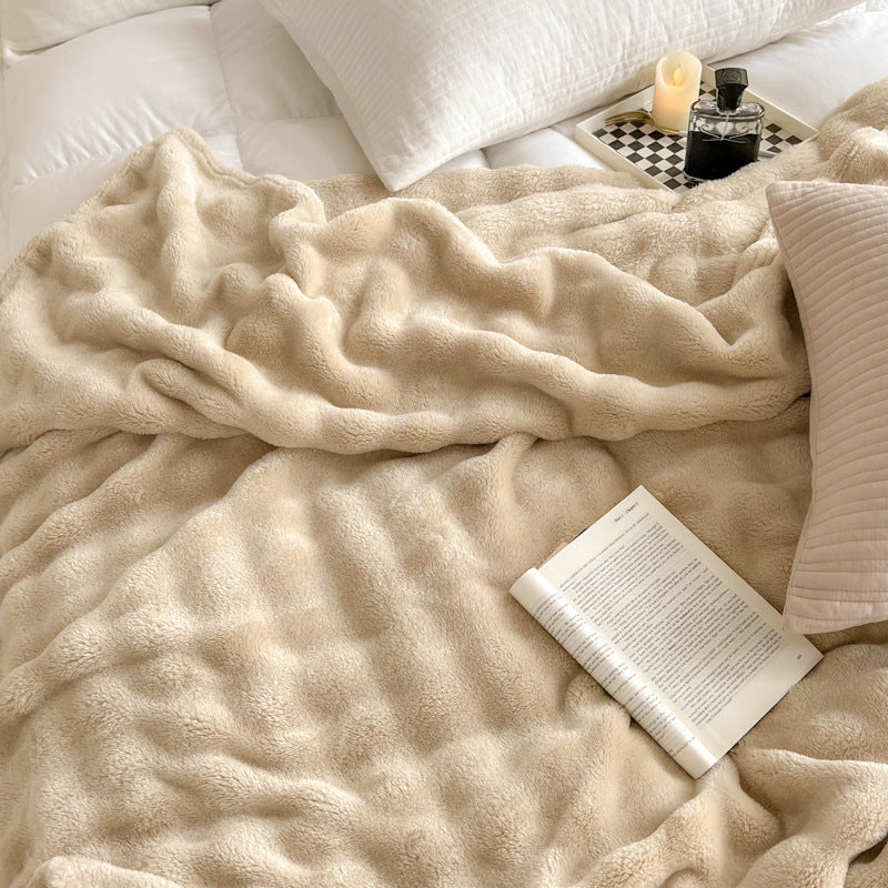 Soft Textured Sherpa Blanket