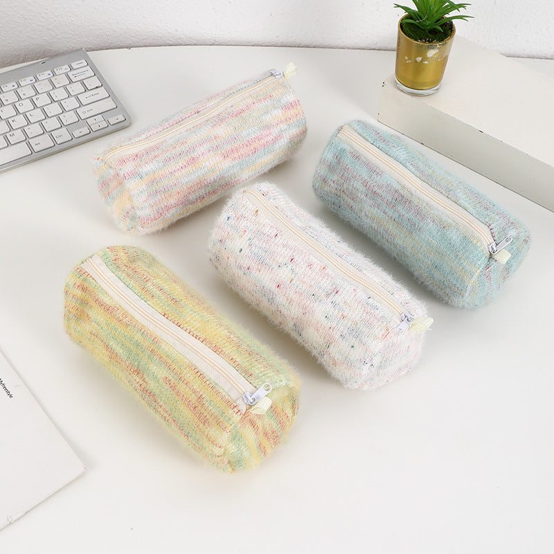 Cozy Multi-Color Zippered Pencil Case