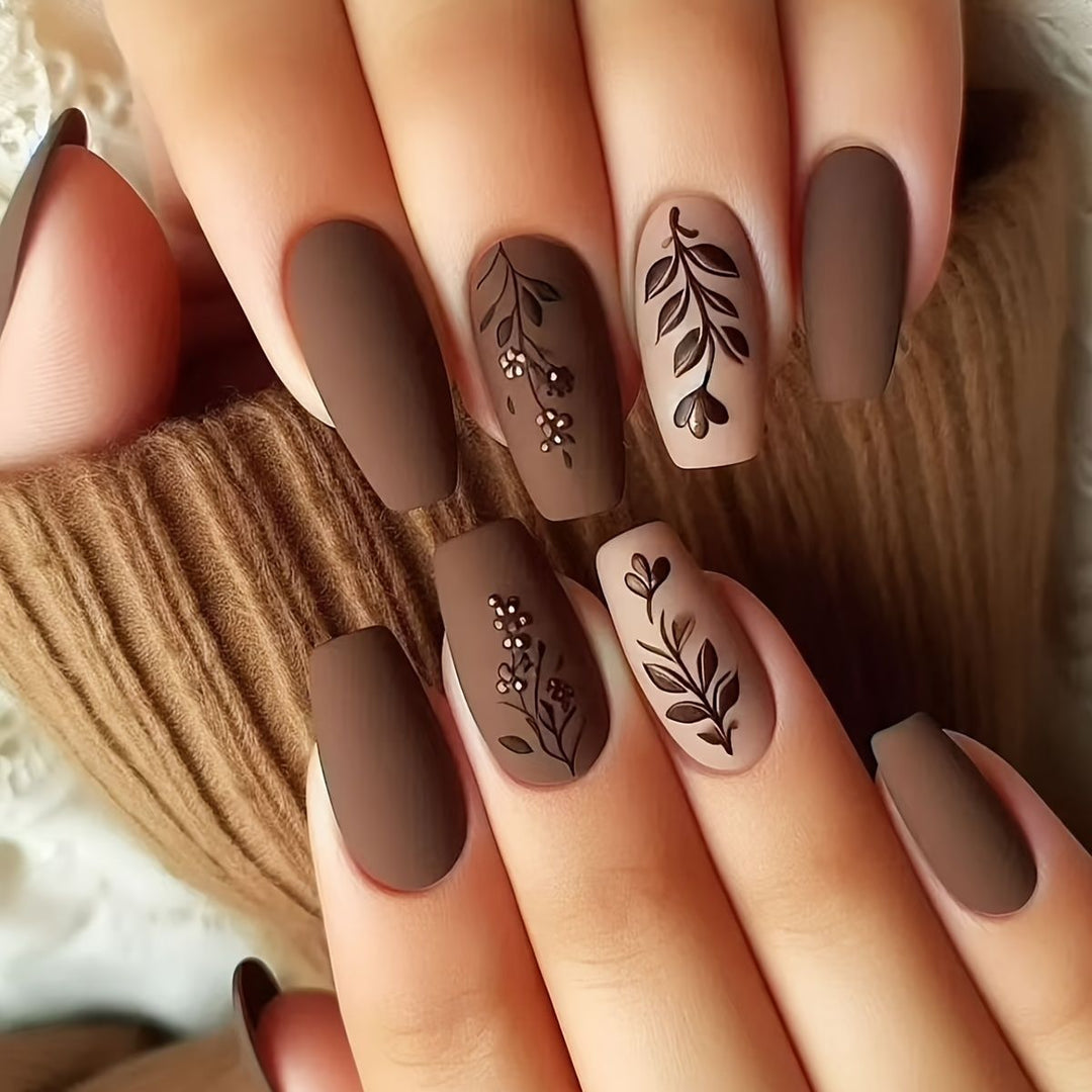 Floral Art Acrylic Nail Set Kalsten