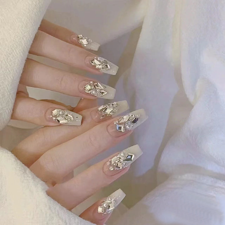 Luxury Rhinestone-Embellished Press-On Nail Set