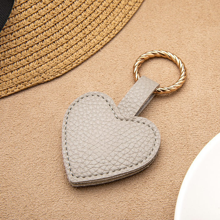 Heart-Shaped Leather Keychain Kalsten