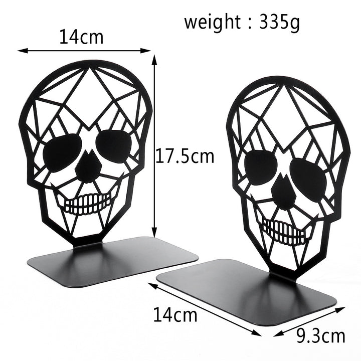 Artistic Skull-Themed Bookends