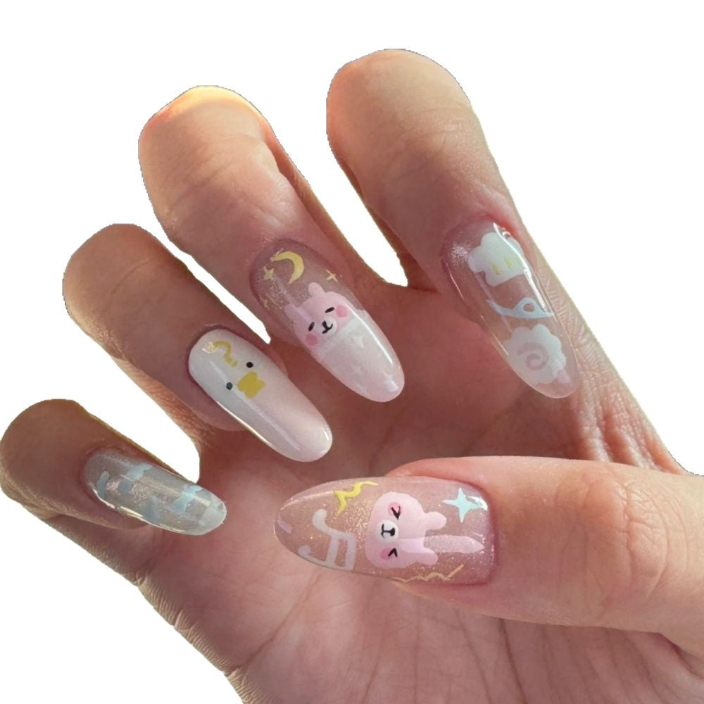 Stylish animal motif artificial nails Kalsten