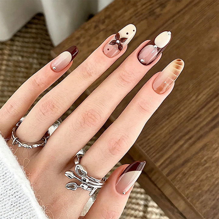 Elegant Artificial Nail Collection with Glitter Motifs Kalsten