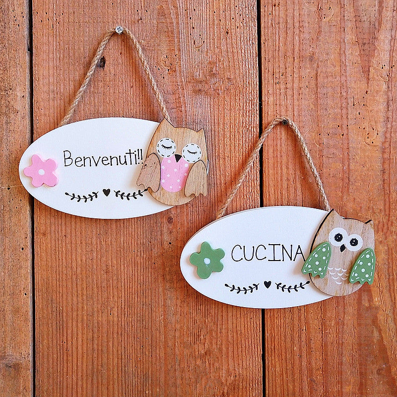 Cute Owl Welcome Sign