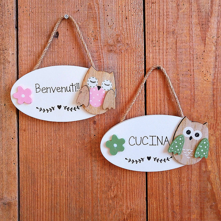 Cute Owl Welcome Sign