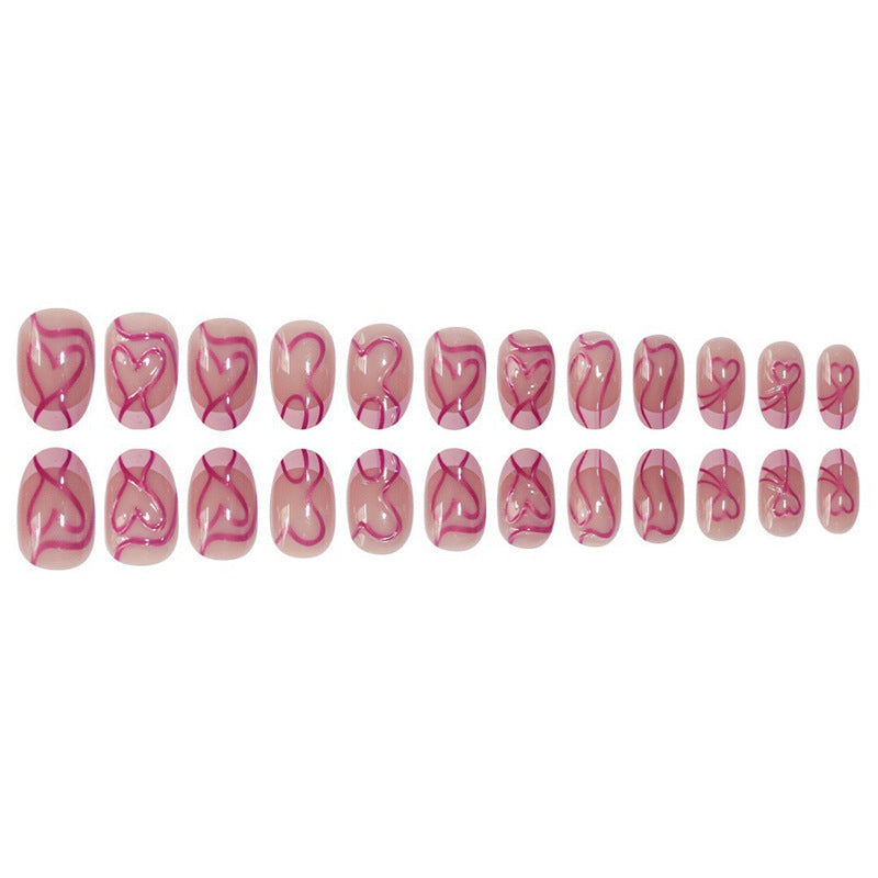 Artistic Heart Design Press-On Nails Kalsten
