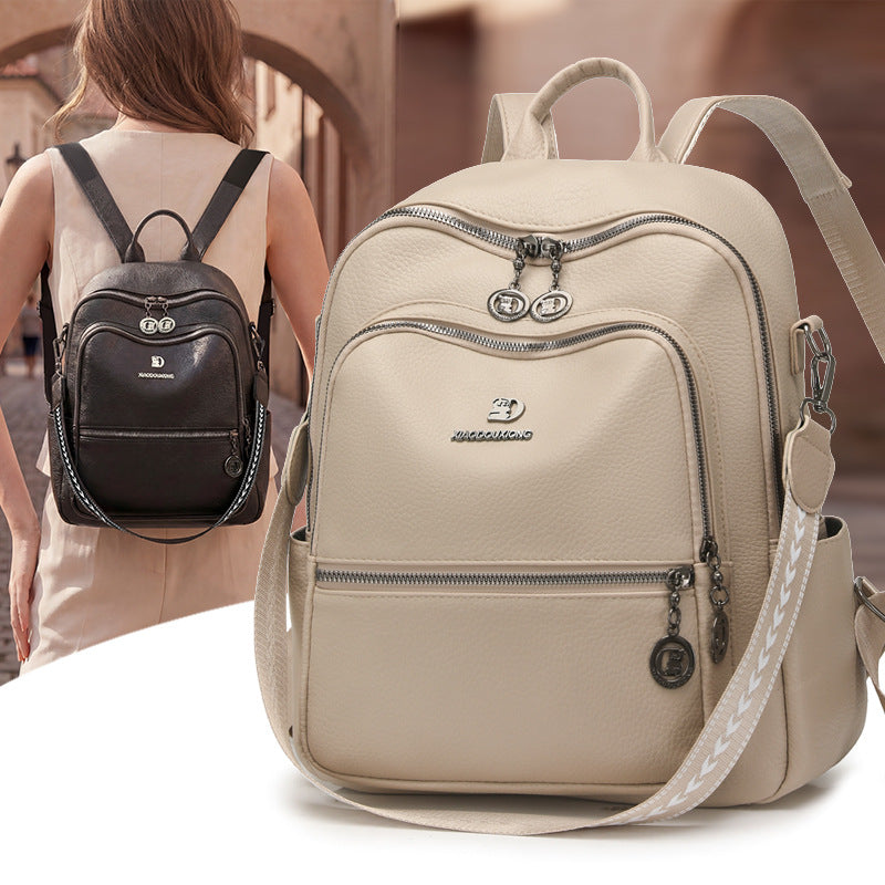 Multi-Functional Leather Backpack Kalsten