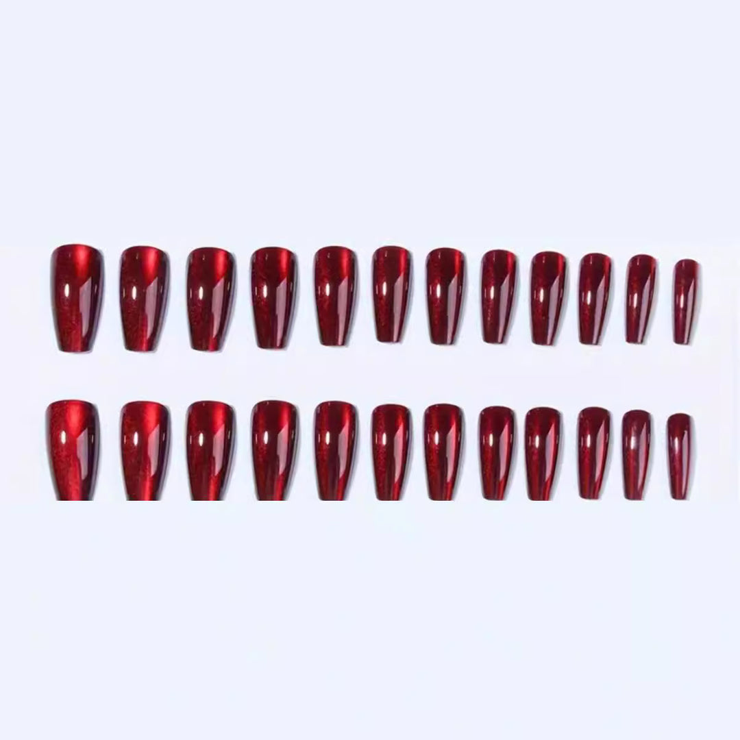High-Gloss Almond-Shaped Press-On Nail Set Kalsten