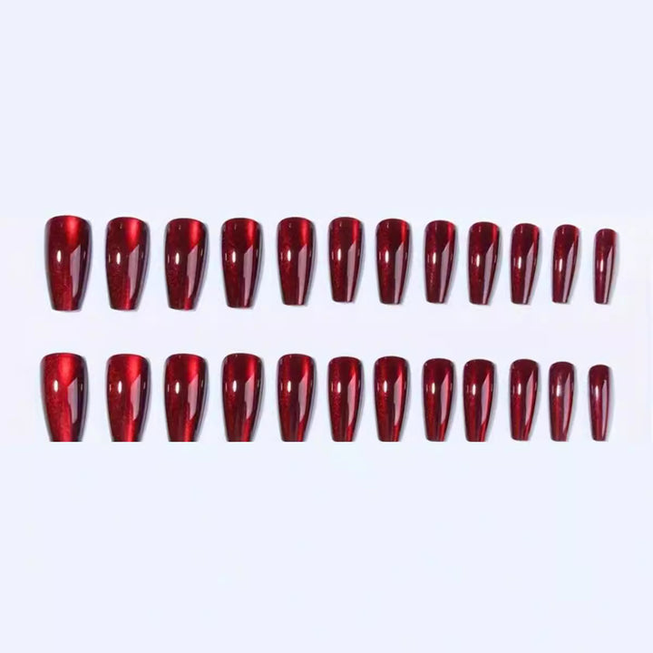 High-Gloss Almond-Shaped Press-On Nail Set Kalsten