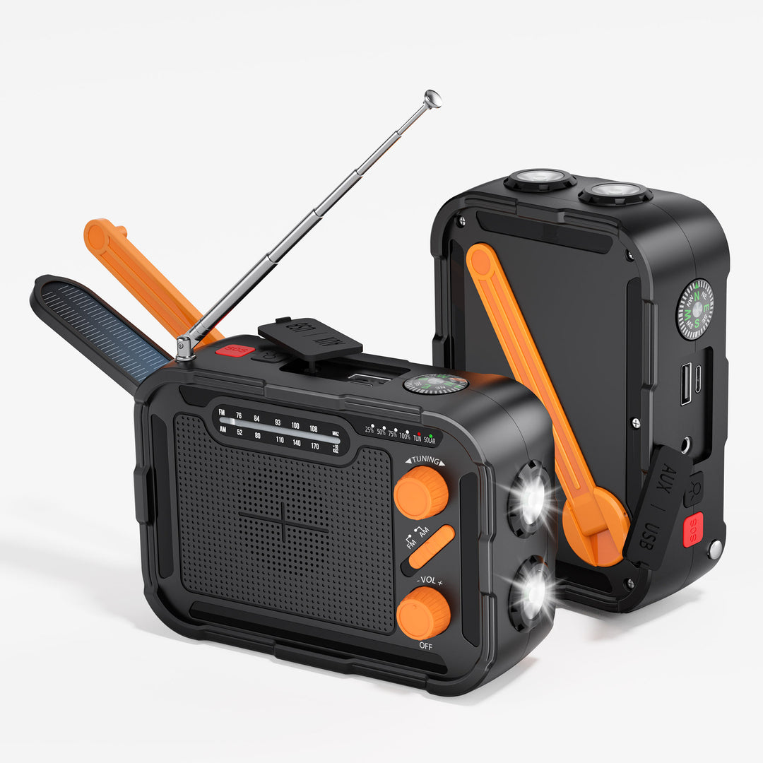 Multifunctional emergency radio with solar charger and flashlight Kalsten