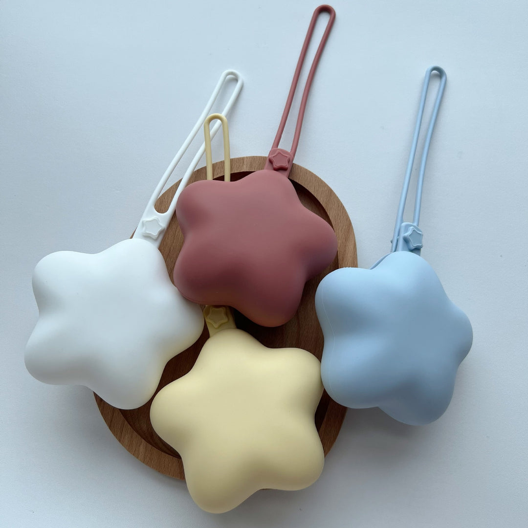 Silicone Star-Shaped Mini Pouch with Loop Strap