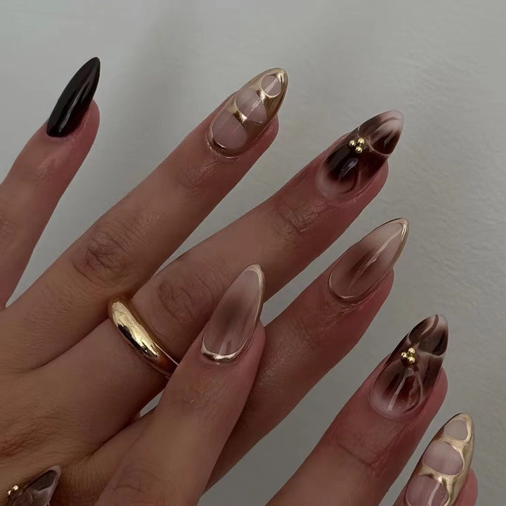 Elegant Pointed Press-On Nail Extensions Kalsten