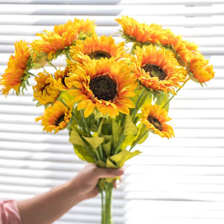 Lifelike Sunflower Floral Stem