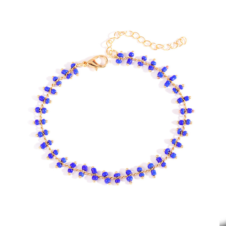 Delicate Beaded Ankle Bracelet Kalsten