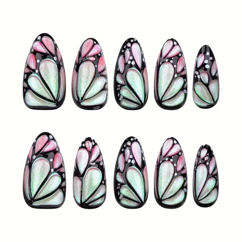 Artistic Butterfly-Inspired Nail Art Extensions Kalsten
