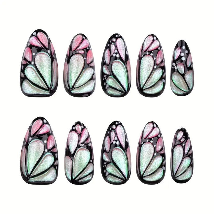 Artistic Butterfly-Inspired Nail Art Extensions Kalsten