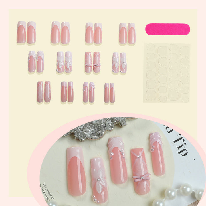 Artificial nail sets with elegant floral accents Kalsten