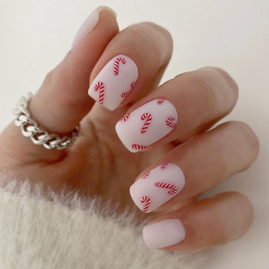 Decorative Press-On Nail Art Set with Elegant Floral and Shimmer Design kalsten