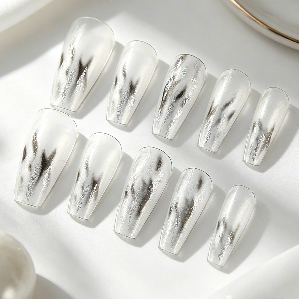Elegant Metallic Finish Press-On Nails Kalsten