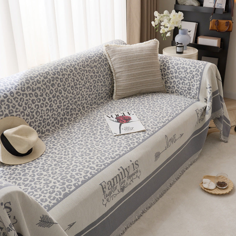 Artistic Leopard Print Sofa Throw Cover