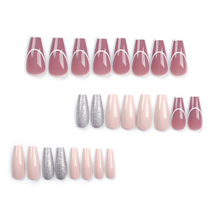 Elegant Nail Extensions with Glamorous Accents Kalsten