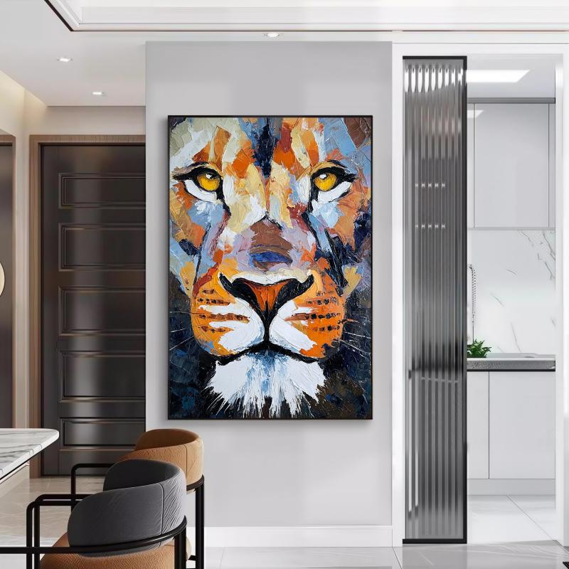 Lion Portrait Canvas Art for Home